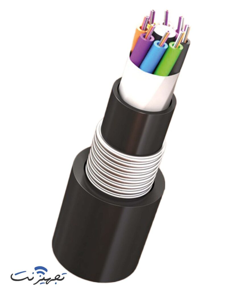 کابل فیبر نوری ۱۲ کور خاکی OBUC NZ رفسنجان