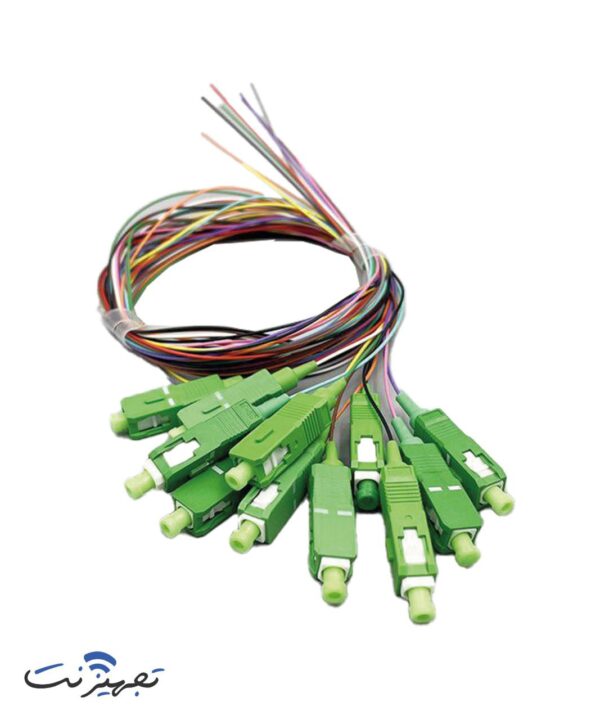 پیگتیل فیبر نوری SC سینگل مود APC رنگی نگزنس ۳ میلی متر